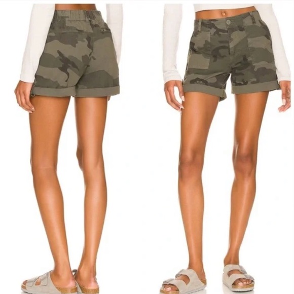 Sanctuary Pants - Sanctuary Rolled Camo Gorpcore Streetwear Utility Shorts